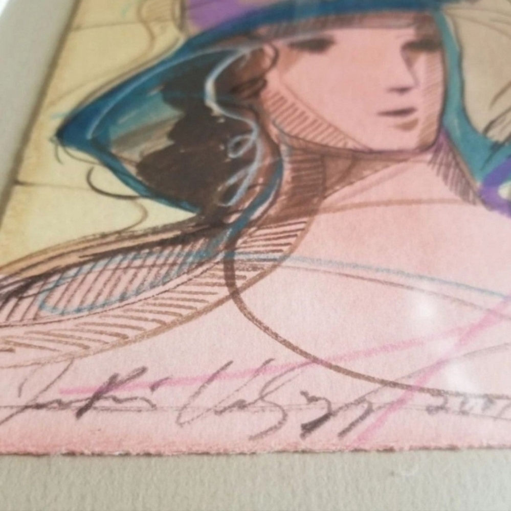 Framed artwork sketch fashion drawing - Picture 9 of 11